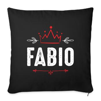 Fabio - Sofakissenbezug 45 x 45 cm - Schwarz - Vorne