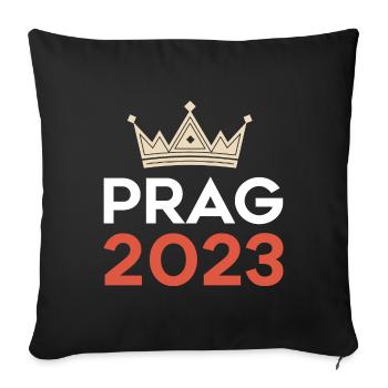 Prague 2023 - Housse de coussin décorative 45 x 45 cm - noir - Devant