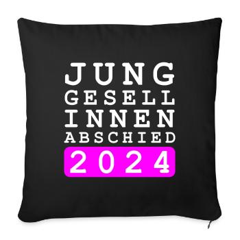 Bachelorette Party 2024 Bachelorette Party - Sofa pillowcase 17,3'' x 17,3'' (45 x 45 cm) - black - Front