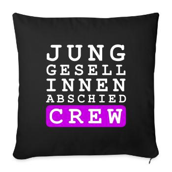 Hen Party Crew Hen - Sofa pillowcase 17,3'' x 17,3'' (45 x 45 cm) - black - Front