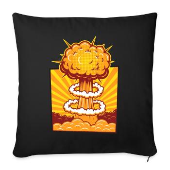 Cartoon explosion - Sofa pillowcase 17,3'' x 17,3'' (45 x 45 cm) - black - Front