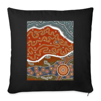 Salines - Housse de coussin décorative 45 x 45 cm - noir - Devant