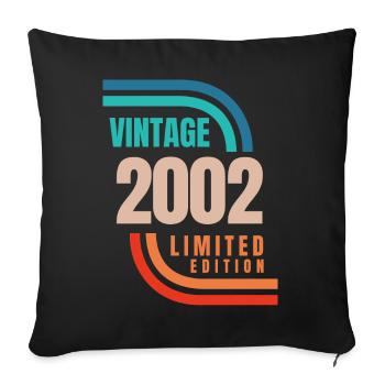 Vintage 2002 limited edition - Sofa pillowcase 17,3'' x 17,3'' (45 x 45 cm) - black - Front