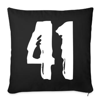 41 Zahl Trikot - Sofakissenbezug 45 x 45 cm - Schwarz - Vorne