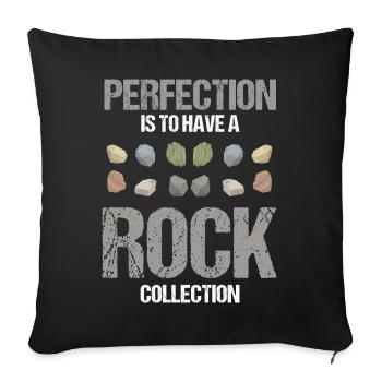 Collectionneur de pierres précieuses et recherche sur les pierres précieuses - Housse de coussin décorative 45 x 45 cm - noir - Devant