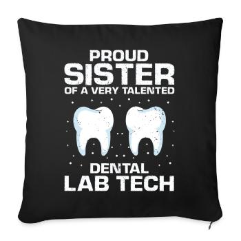 Dental Clinic and Dental Laboratory Technician Designs - Sofa pillowcase 17,3'' x 17,3'' (45 x 45 cm) - black - Front