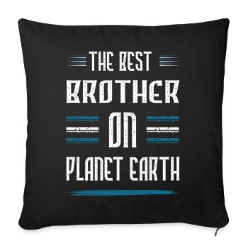 Meilleur frère Dicton - Housse de coussin décorative 45 x 45 cm - noir - Devant