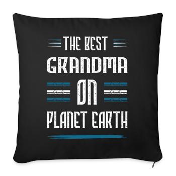 Best Grandma Saying - Sofa pillowcase 17,3'' x 17,3'' (45 x 45 cm) - black - Front
