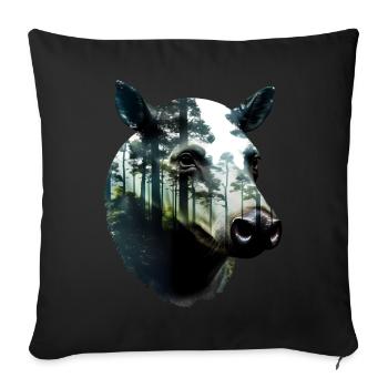 Tapir - Housse de coussin décorative 45 x 45 cm - noir - Devant