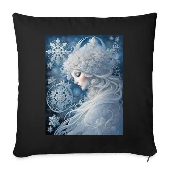 La cinquième plus jeune fille de Winter s’appelle Dream - Housse de coussin décorative 45 x 45 cm - noir - Devant