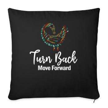 Sankofa Symbol Adinkra Ghana Black - Sofa pillowcase 17,3'' x 17,3'' (45 x 45 cm) - black - Front