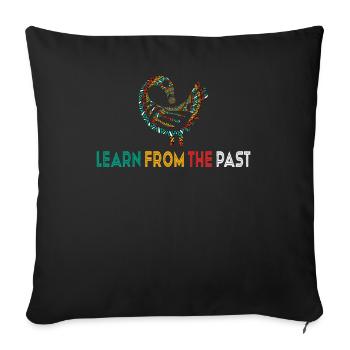 Sankofa Symbol Adinkra Ghana Black - Sofa pillowcase 17,3'' x 17,3'' (45 x 45 cm) - black - Front
