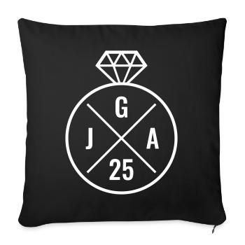JGA 25 - Junggesellinnenabschied 2025 - Jga 2025 - Sofakissenbezug 45 x 45 cm - Schwarz - Vorne