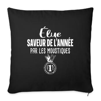 Moustique Insecte Piquer Cadeau Humour Suceur - Housse de coussin décorative 45 x 45 cm - noir - Devant
