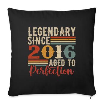 Legendary Since 2016 Birthday Gift 2016 - Sofa pillowcase 17,3'' x 17,3'' (45 x 45 cm) - black - Front