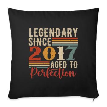Legendär seit 2017. Geburtstagsgeschenk 2017 - Sofakissenbezug 45 x 45 cm - Schwarz - Vorne
