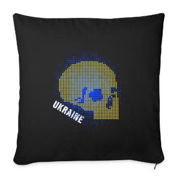 ukraine slava ukraini zelenskyi ukrainian glory - Sofa pillowcase 17,3'' x 17,3'' (45 x 45 cm) - black - Front