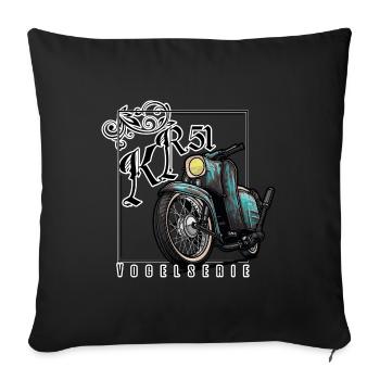 Schwalbe Tuning (türkis / Rost) // Illustration - Sofakissenbezug 45 x 45 cm - Schwarz - Vorne