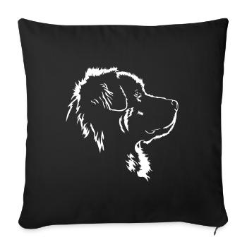 Leonberger Silhouette Chien Chien Wilsigns - Housse de coussin décorative 45 x 45 cm - noir - Devant