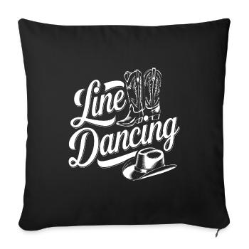 Line Dancing Country Dance - Line Dance Tanzen - Sofa pillowcase 17,3'' x 17,3'' (45 x 45 cm) - black - Front