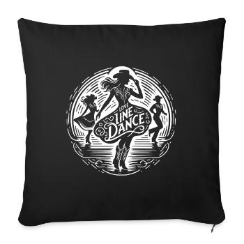 Love Line Dance Western Girls Cowboys dancing - Sofa pillowcase 17,3'' x 17,3'' (45 x 45 cm) - black - Front