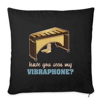 Instrument de musique Vibraphone Musiciens Musique - Housse de coussin décorative 45 x 45 cm - noir - Devant