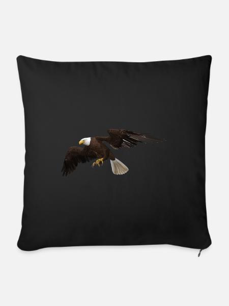 Adler - Sofakissenbezug 45 x 45 cm - Schwarz