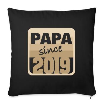 Year 2019 - Sofa pillowcase 17,3'' x 17,3'' (45 x 45 cm) - black - Front