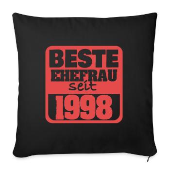 Ehefrau 1998 - Sofakissenbezug 45 x 45 cm - Schwarz - Vorne