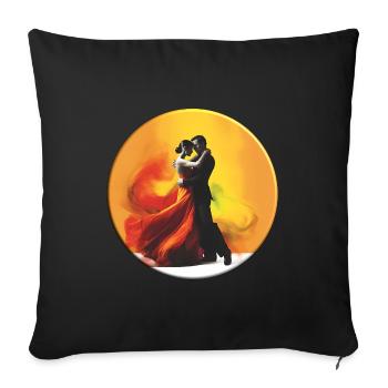 Le rythme du Paso Doble est palpitant - Housse de coussin décorative 45 x 45 cm - noir - Devant