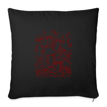 Mycètes - Housse de coussin décorative 45 x 45 cm - noir - Devant