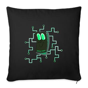SMILE MOD - Sofa pillowcase 17,3'' x 17,3'' (45 x 45 cm) - black - Front