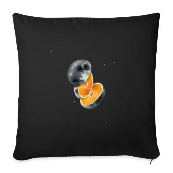 Universe Orange Moon - Sofakissenbezug 45 x 45 cm - Schwarz - Vorne