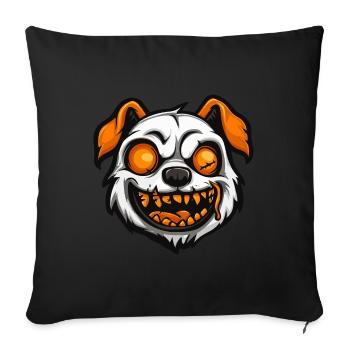 Dog Halloween Zombie - Sofa pillowcase 17,3'' x 17,3'' (45 x 45 cm) - black - Front