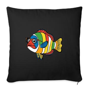 Fish Colorful Nemo Glasses Swimming - Sofa pillowcase 17,3'' x 17,3'' (45 x 45 cm) - black - Front