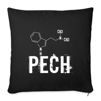 Paar Partnerlook Pech - Sofakissenbezug 45 x 45 cm - Schwarz - Vorne