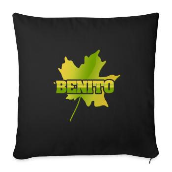 Autumn Maple Leaf Benito - Sofa pillowcase 17,3'' x 17,3'' (45 x 45 cm) - black - Front