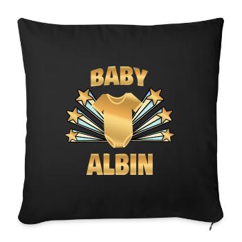 Pregnant Albin - Sofa pillowcase 17,3'' x 17,3'' (45 x 45 cm) - black - Front