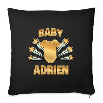 Gift for Adrien - Sofa pillowcase 17,3'' x 17,3'' (45 x 45 cm) - black - Front