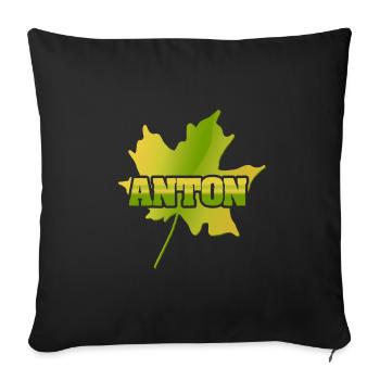 Autumn Maple Leaf Anton - Sofa pillowcase 17,3'' x 17,3'' (45 x 45 cm) - black - Front