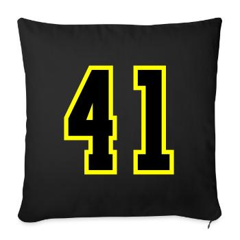 41 Number Jersey - Sofa pillowcase 17,3'' x 17,3'' (45 x 45 cm) - black - Front