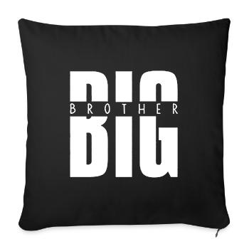 Big Brother Shirt - Sofa pillowcase 17,3'' x 17,3'' (45 x 45 cm) - black - Front