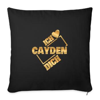 Couple Cayden - Sofakissenbezug 45 x 45 cm - Schwarz - Vorne