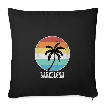 Barcelona - Sofa pillowcase 17,3'' x 17,3'' (45 x 45 cm) - black - Front