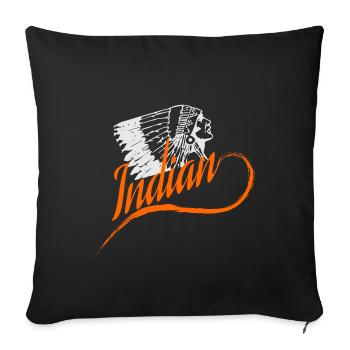 Indien - Housse de coussin décorative 45 x 45 cm - noir - Devant