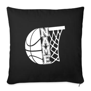 Maillot de basket - Housse de coussin décorative 45 x 45 cm - noir - Devant