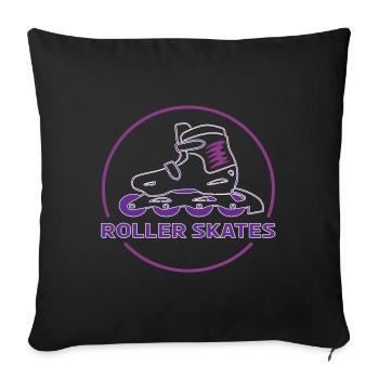 Rollerblades Rollschuhe Inlineskater - Sofakissenbezug 45 x 45 cm - Schwarz - Vorne