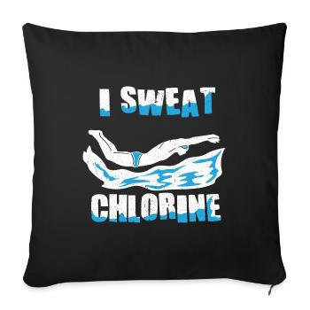 Swimmers Swimming 50 meters track Breaststroke - Sofa pillowcase 17,3'' x 17,3'' (45 x 45 cm) - black - Front