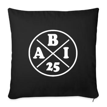 Abi 2025 - Housse de coussin décorative 45 x 45 cm - noir - Devant