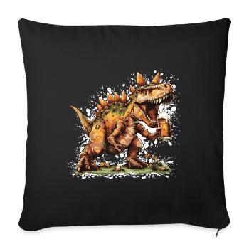 Dinosaurier stegosaurus Bier - Sofakissenbezug 45 x 45 cm - Schwarz - Vorne